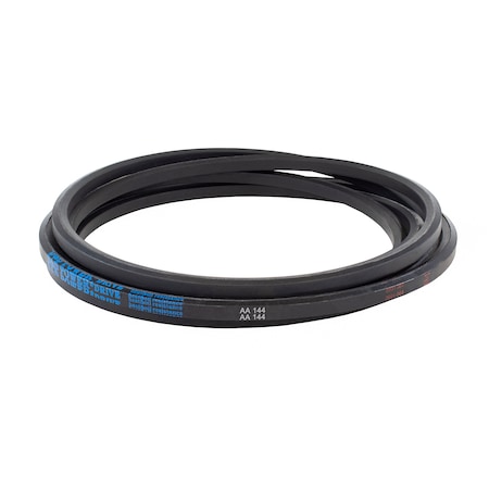 D&D AA144 Double-Sided V-Belt, 147 2/5 in Outside Length, 1/2 in Top Width, .406 in Thickness, 1 Ribs AA144